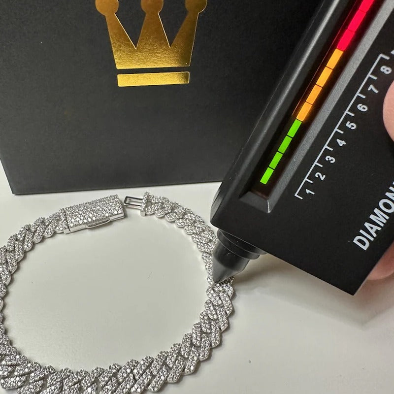 925 sterling silver moissanite Cuban bracelet (ALL SIZES)