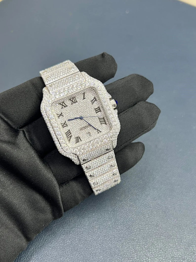 VVS Moissanite Watch Moissanite Diamond Studded Watch 5 PCs combo watches