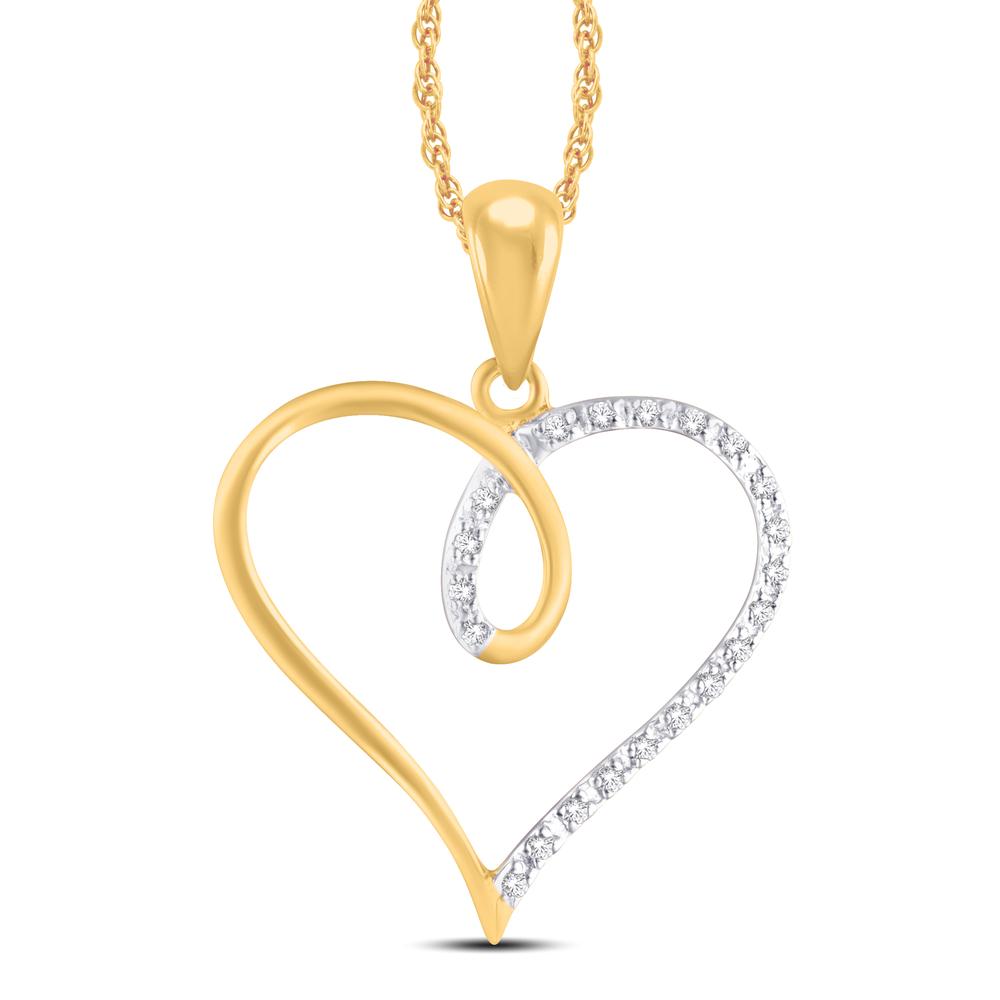 10KT-0.05CTW HEART PENDANT