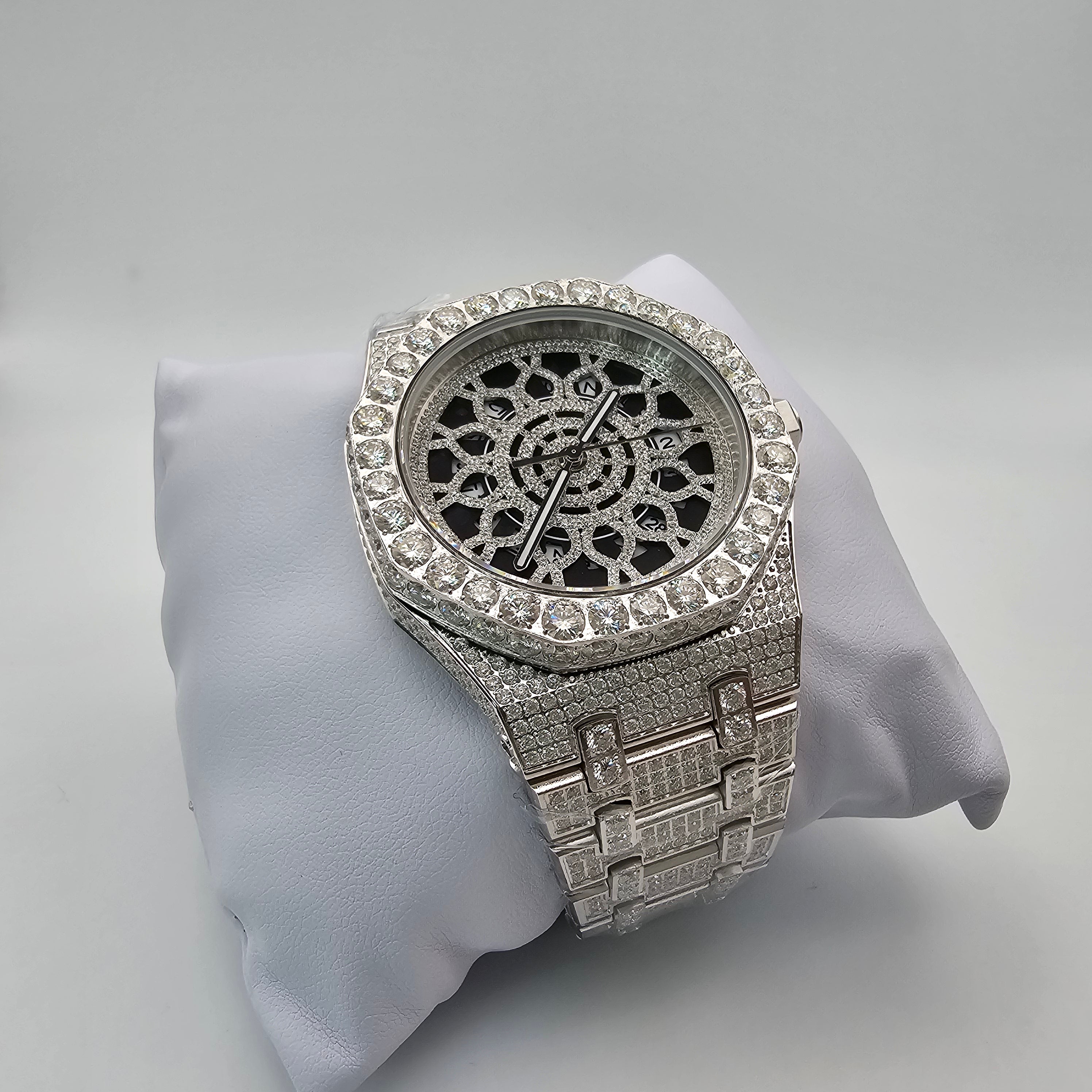 Moissanite Skeleton Watch