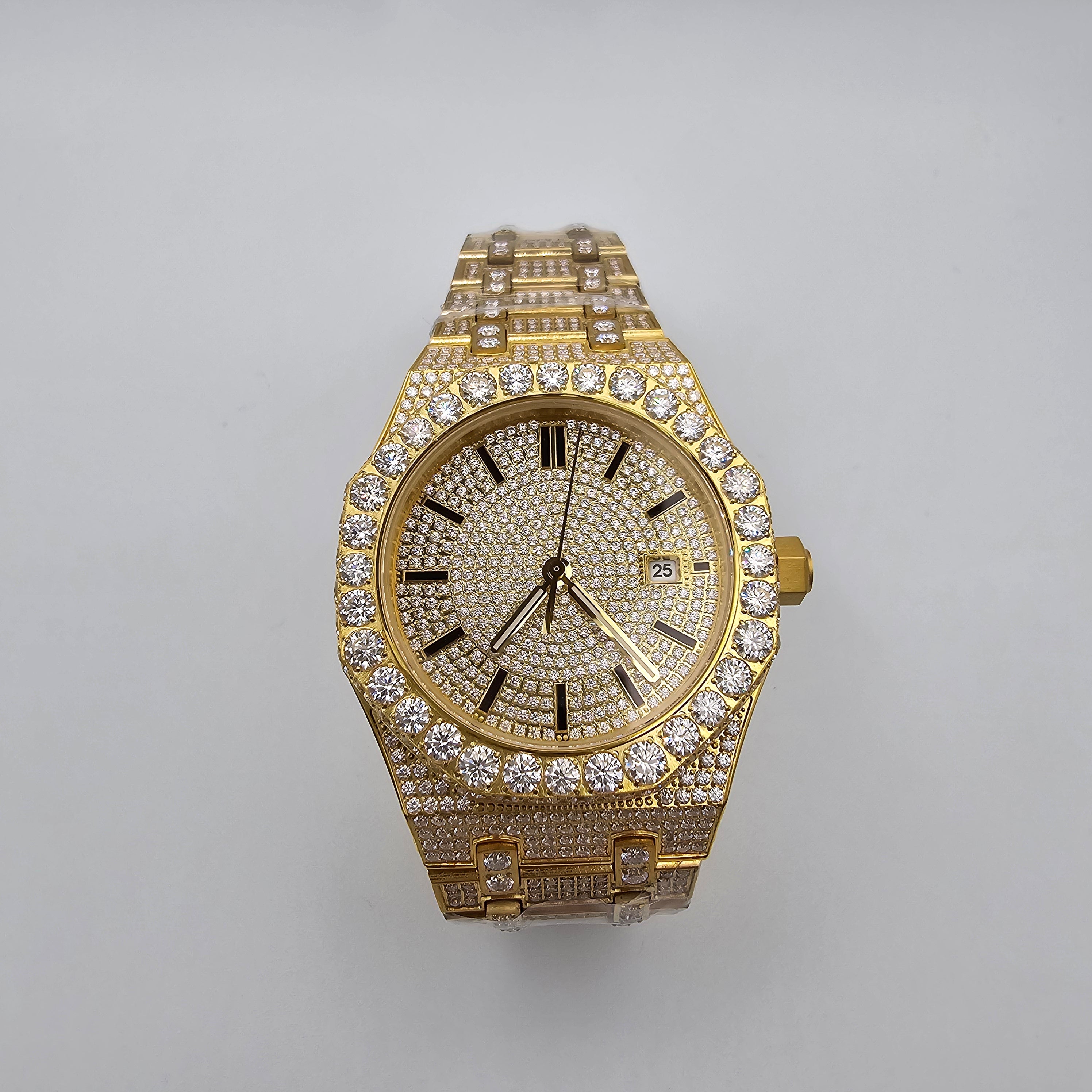 Men's Fully Iced Diamond Watch