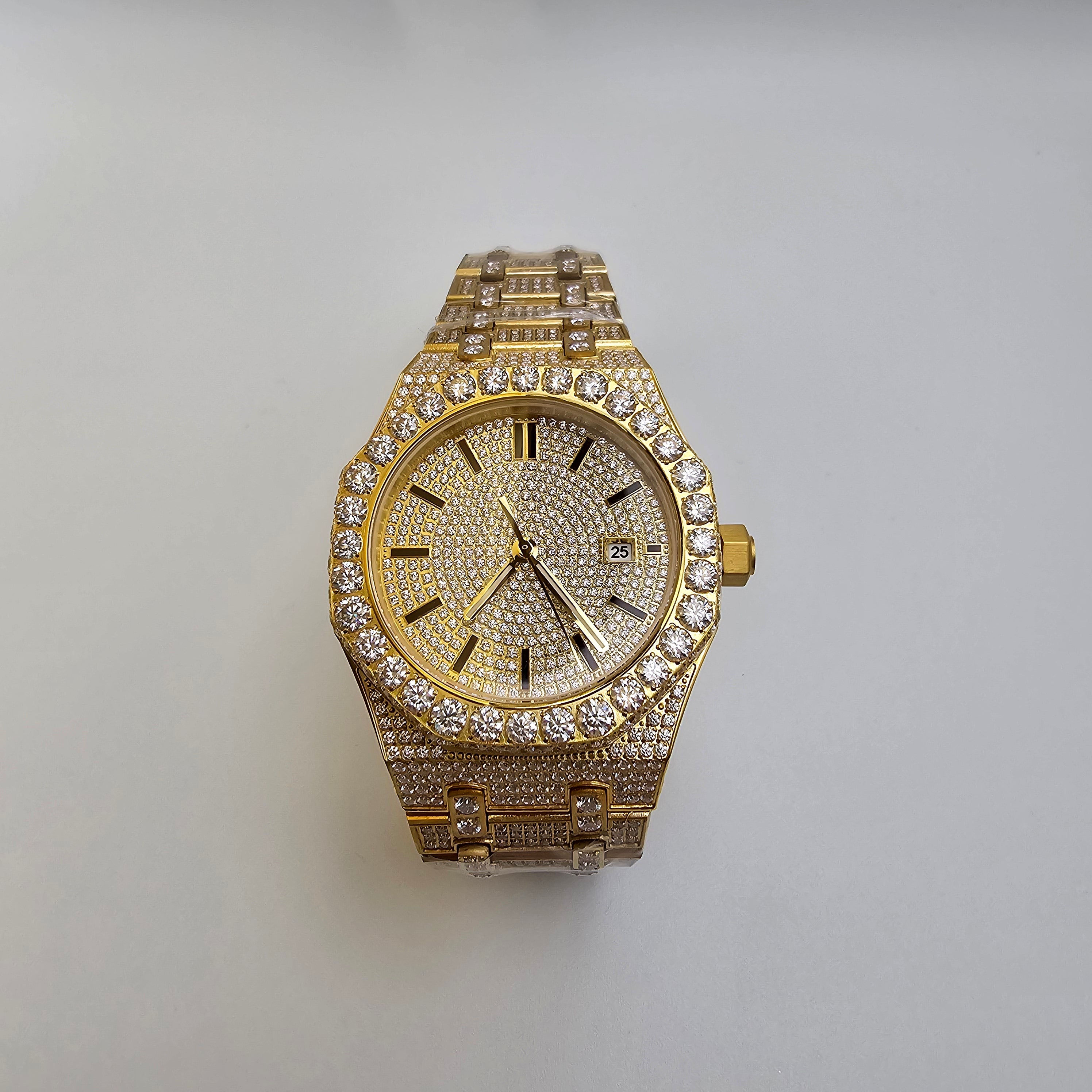 Men's Fully Iced Diamond Watch