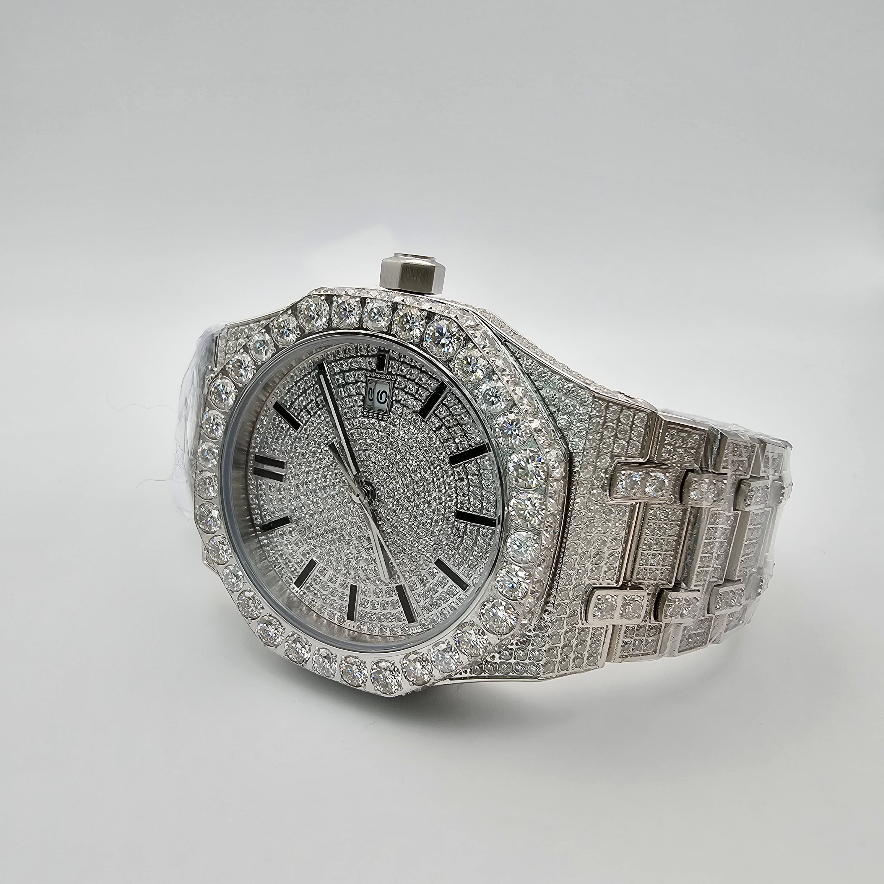 Moissanite Watch For Men Fashion