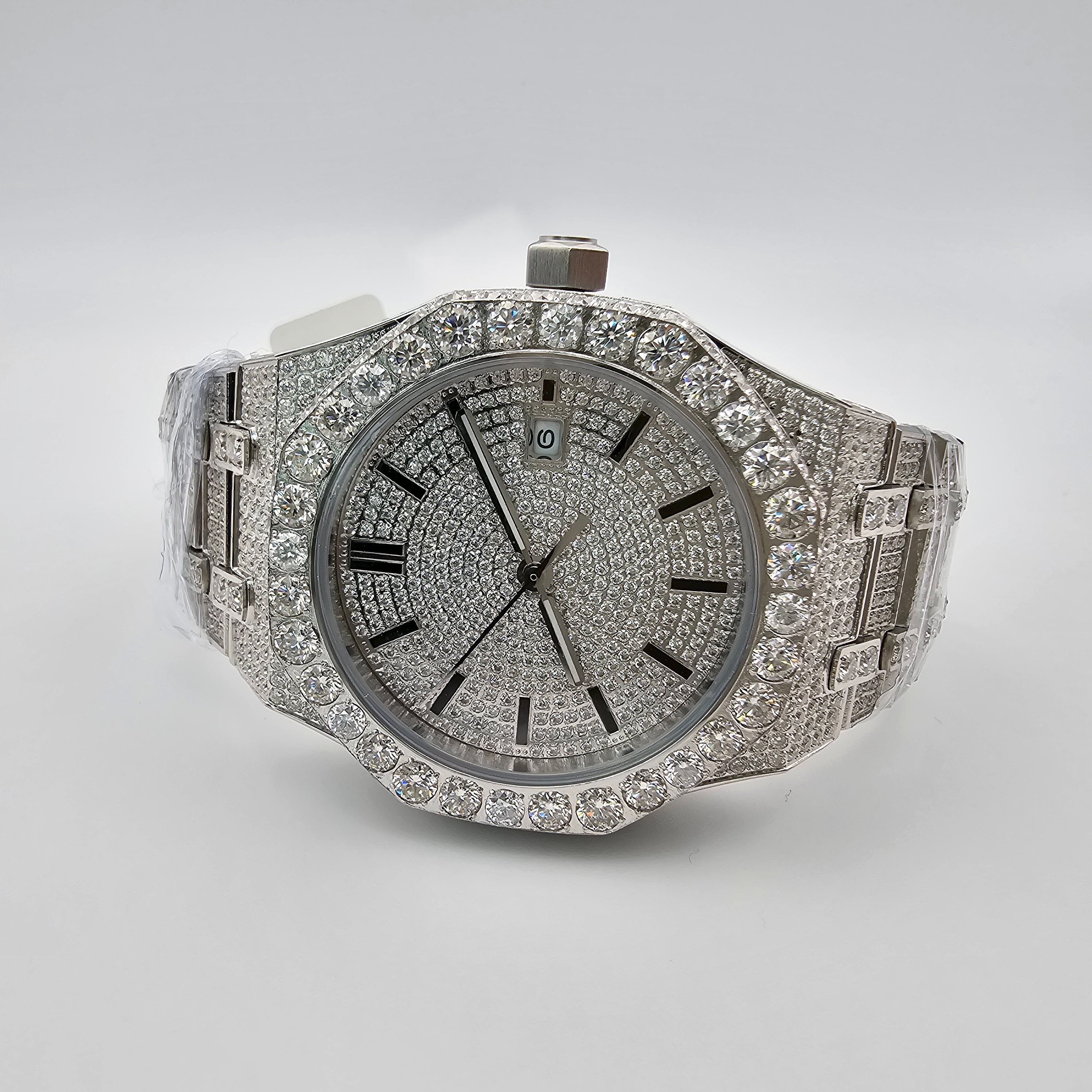 Moissanite Watch For Men Fashion