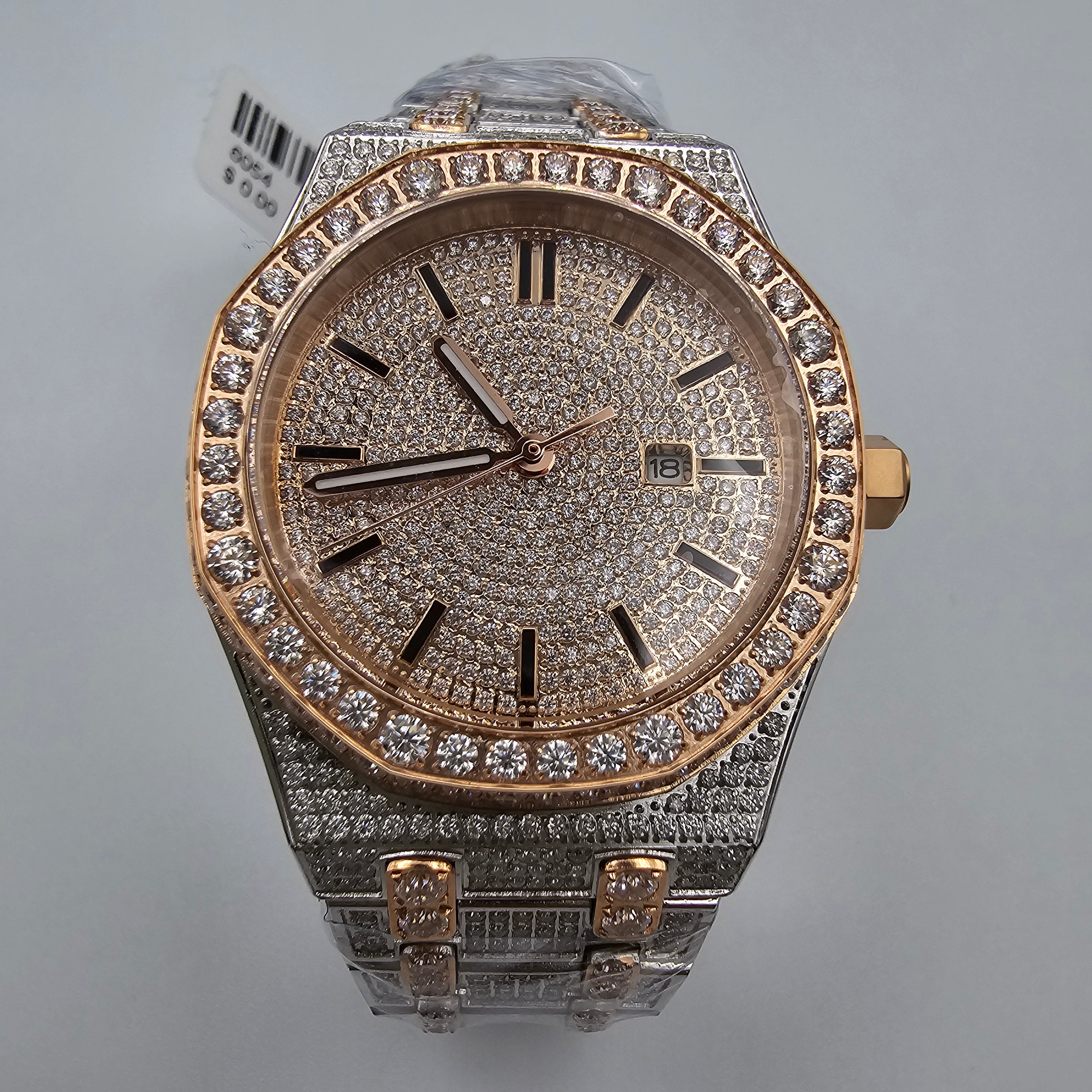 Luxury Full Moissanite Diamond Mechanical Watch