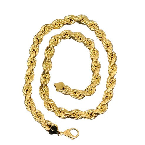 Gold Rope Chain Hollow - 10K Gold Chain