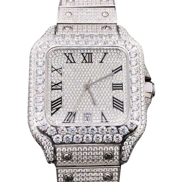 Moissanite Bust Down 20ct-tw Millionaire Watch