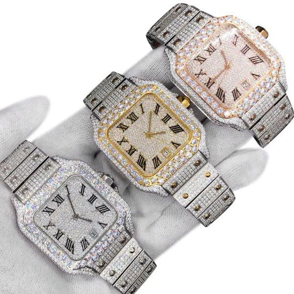 Moissanite Bust Down 20ct-tw Millionaire Watch