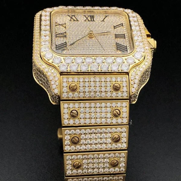 Moissanite Bust Down 20ct-tw Millionaire Watch