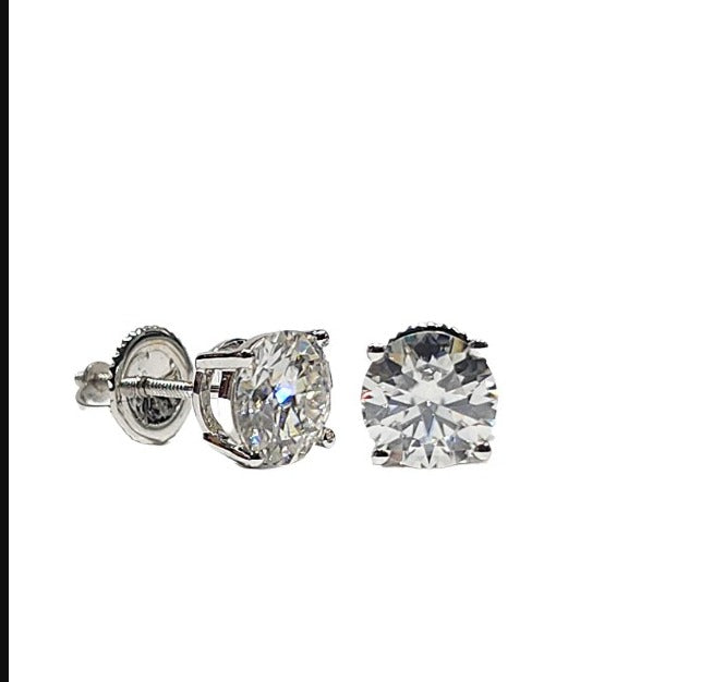 925 Moissanite Diamond Studs