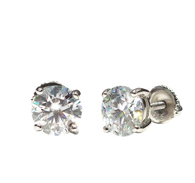 925 Moissanite Diamond Studs