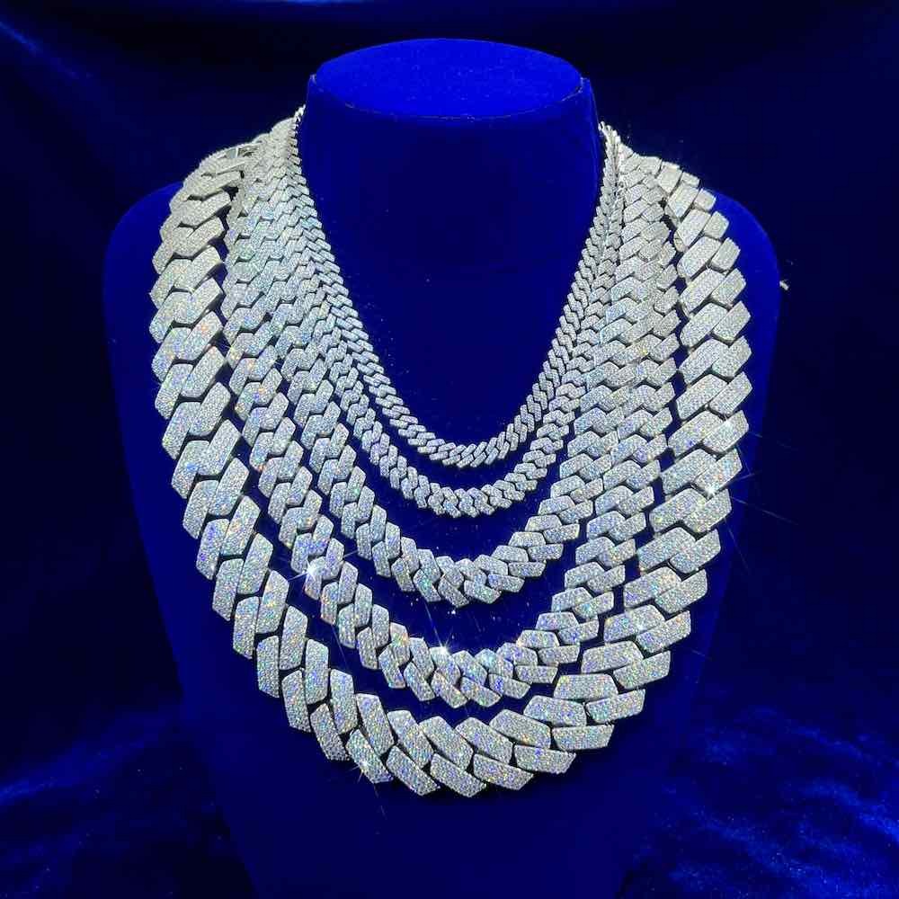 Moissanite Cuban Link Chain (ALL SIZES)