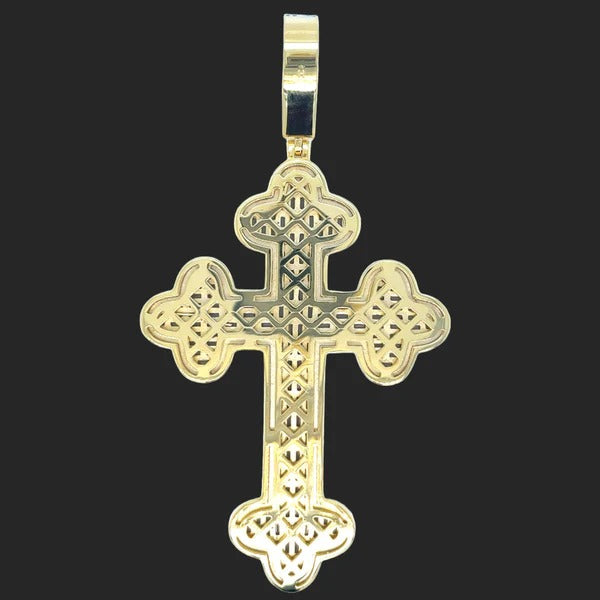 Stunning Moissanite Cross Pendant 925 Sterling Silver