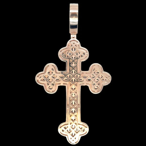 Stunning Moissanite Cross Pendant 925 Sterling Silver