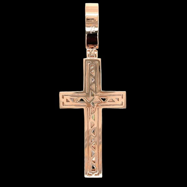 Rhodium Moissanite Cross Pendant Stunning 925 Sterling Silver