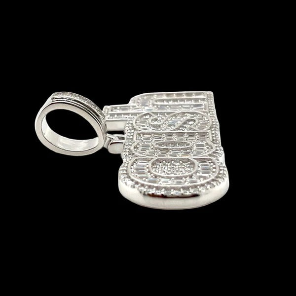 Rhodium Moissanite Cash Pendant Stunning 925 Sterling Silver