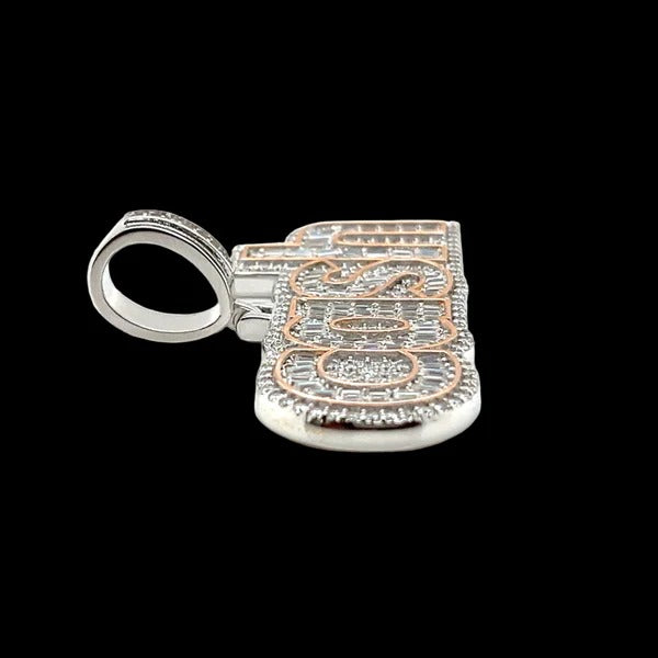 Rhodium Moissanite Cash Pendant Stunning 925 Sterling Silver