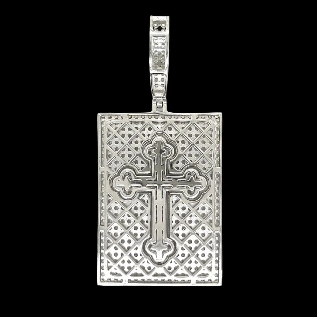 Silver Moissanite 2 IN 1 Cross Pendant 925 Sterling