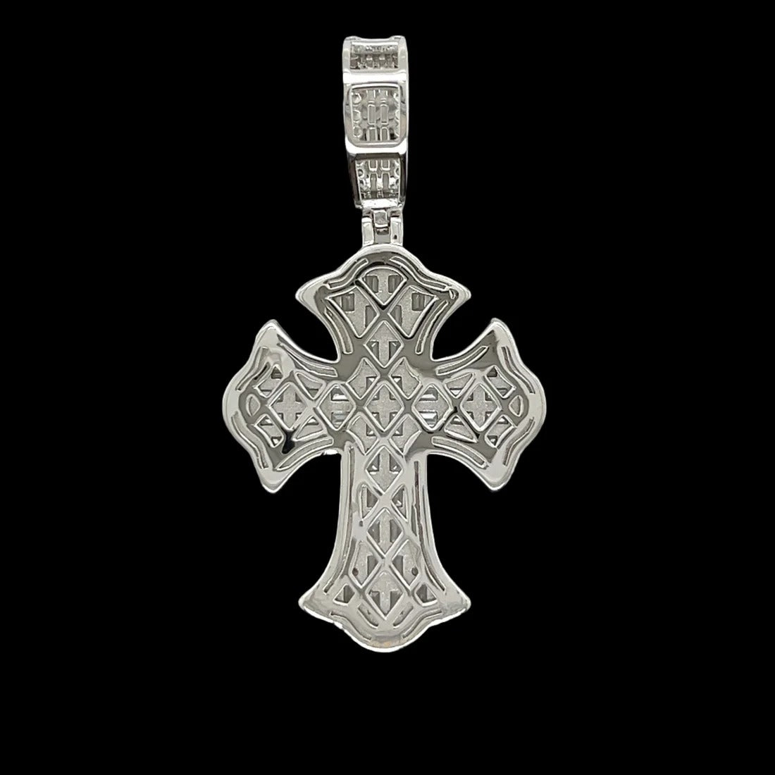 925 Moissanite Sterling Silver elegant Cross Pendant