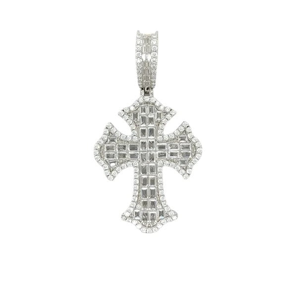 925 Moissanite Sterling Silver elegant Cross Pendant