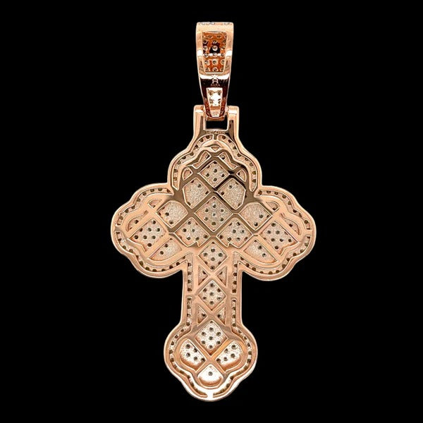 Rhodium Moissanite Cross Pendant Stunning 925 Sterling Silver