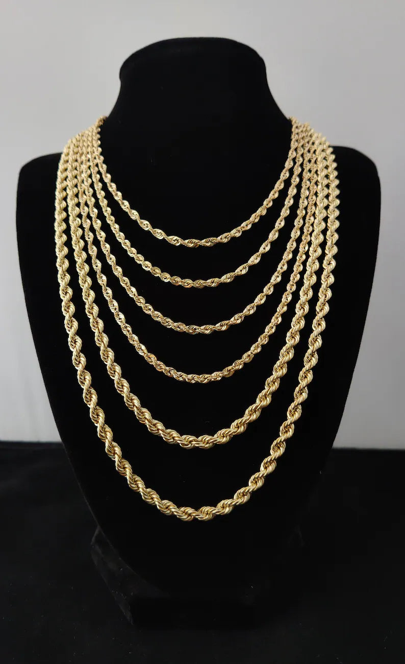 Gold Rope Chain Hollow - 10K Gold Chain