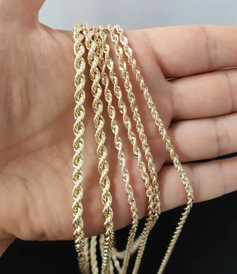 Gold Rope Chain Hollow - 10K Gold Chain