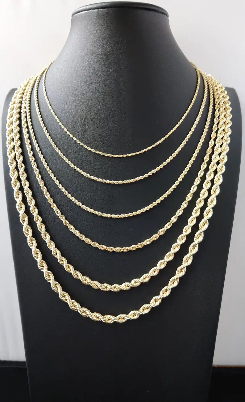 Gold Rope Chain Hollow - 10K Gold Chain